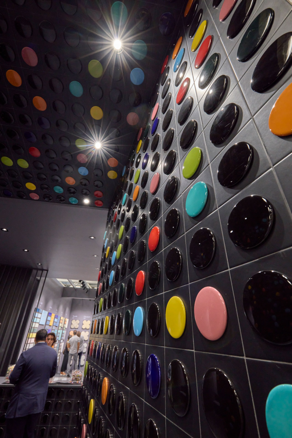 Плитка Tonalite Cerchio, керамическая, 15×15 см, керамический круг 10 см, цвет чёрный, глянцевый - изображение 4