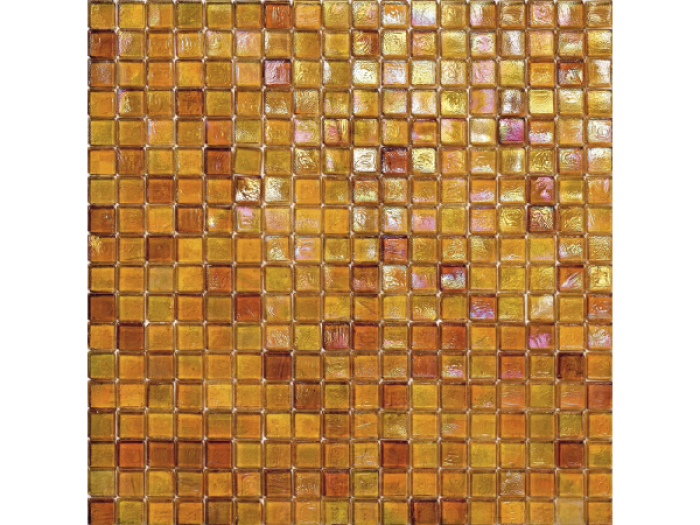 На изображении товар Sicis Стеклянная мозаика Glimmer Tangerine chips size 15x15 mm sheet size 295x295 mm от официального представителя в Москве