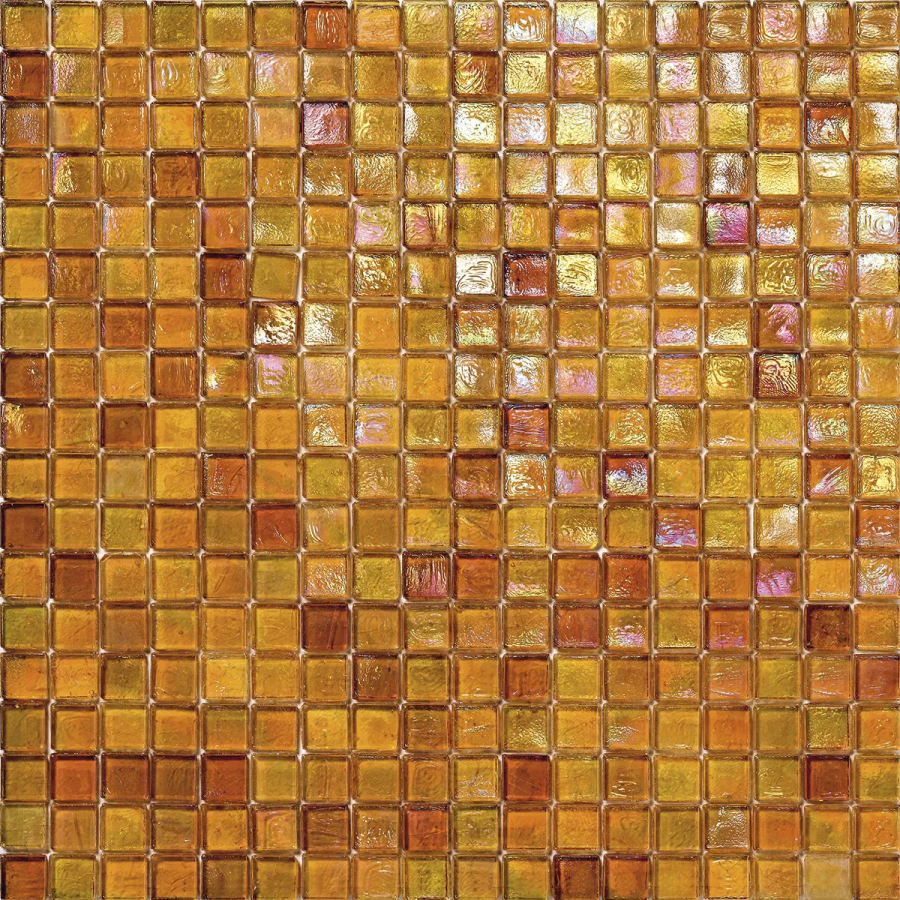Sicis Стеклянная мозаика Glimmer Tangerine chips size 15x15 mm sheet size 295x295 mm