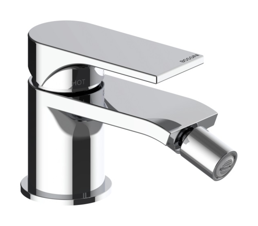 Cмеситель для биде Bossini Apice 2, однорычажный, с цилиндрическим аэратором M16,5 x 1, донный клапан 1”1/4, гибкая подводка из нерж. стали 3/8” F, цвет хром