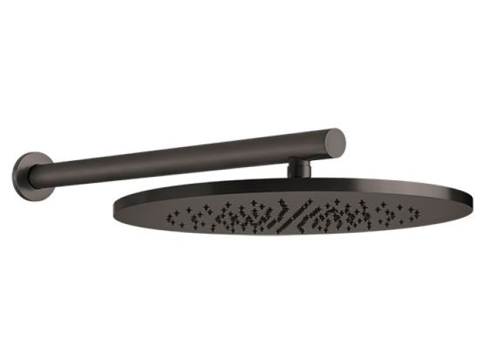 На изображении товар Верхний душ Gessi 316 настенный, цвет Black Metal Brushed PVD от официального представителя в Москве