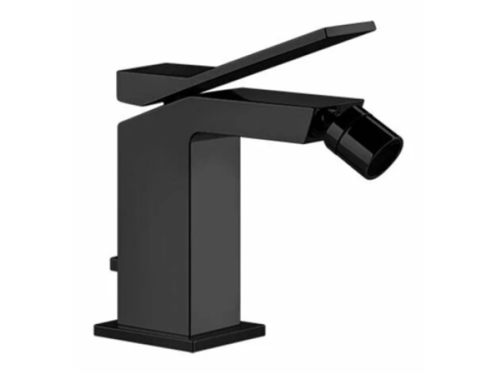 На изображении товар Смеситель для биде Gessi Rettangolo K, однорычажный, с донным клапаном, цвет Matte Black от официального представителя в Москве