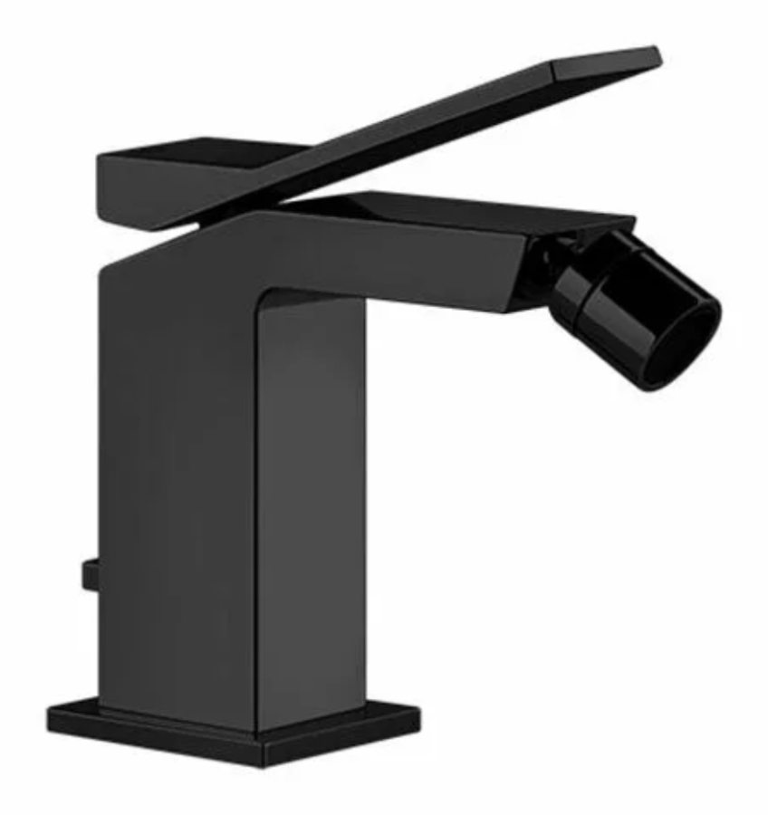 Смеситель для биде Gessi Rettangolo K, однорычажный, с донным клапаном, цвет Matte Black