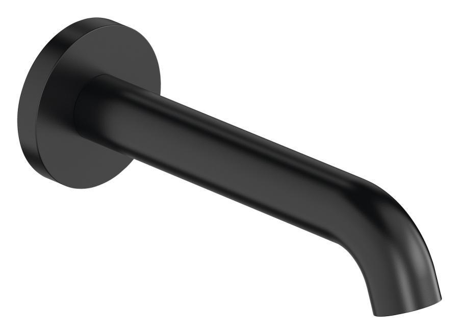 Излив для ванны Duravit C.1 настенный, L- 205 мм, круглая розетка, цвет чёрный матовый
