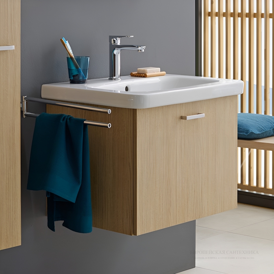 Раковина Duravit DuraStyle для мебели, 650х480 мм, с переливом, с 1 отверстием под смеситель, цвет белый с покрытием WonderGliss - изображение 2