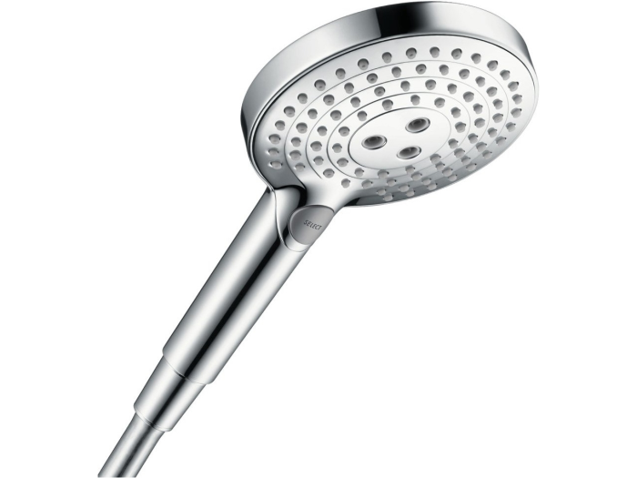 На изображении товар Ручной душ Hansgrohe Raindance Select S 120 3jet, лейка, 3 типа струи, цвет Хром от официального представителя в Москве