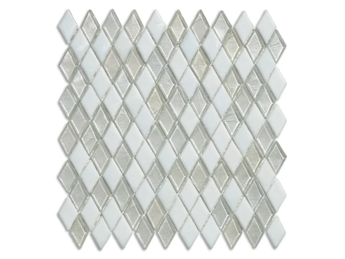 На изображении товар Sicis Стеклянная мозаика Diamond Blends ITEM 02 Virgo Blend chips size 23х40 mm sheet size 259x266 mm от официального представителя в Москве