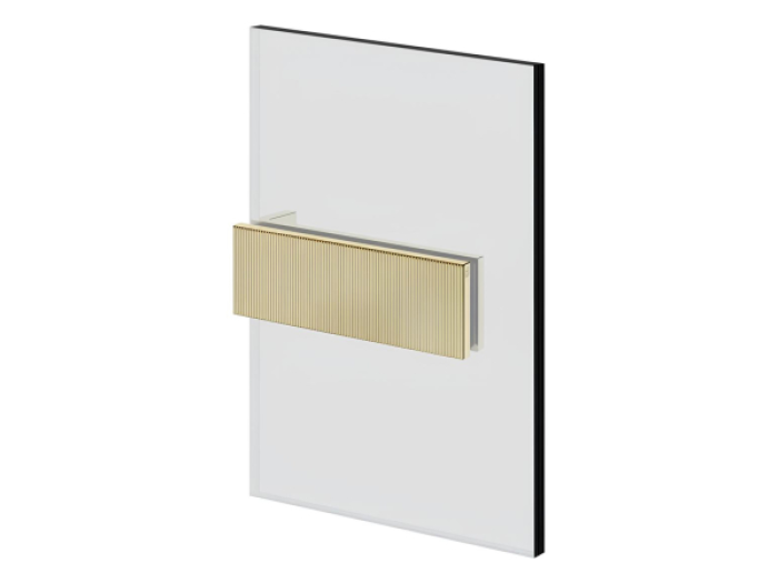 На изображении товар Зажим стена-стекло Gessi Shower G, цвет Brass PVD от официального представителя в Москве