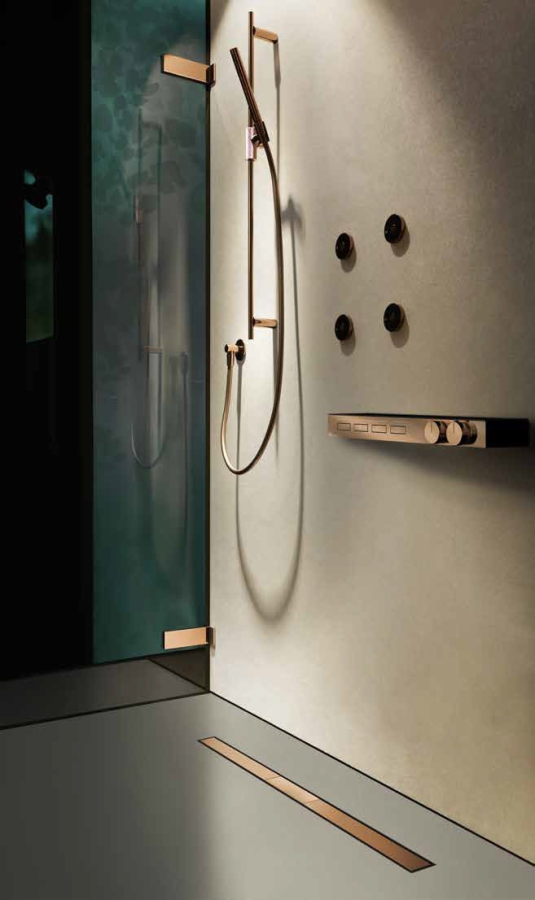 Зажим стена-стекло Gessi Shower G, цвет Brass PVD - изображение 2