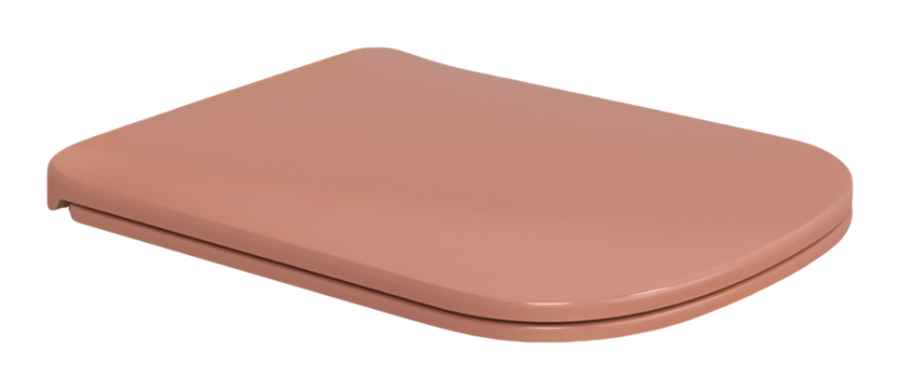 Сиденье для унитаза Flaminia Play Slim, быстросъёмное, с механизмом плавного закрывания soft-closing, цвет Terracotta