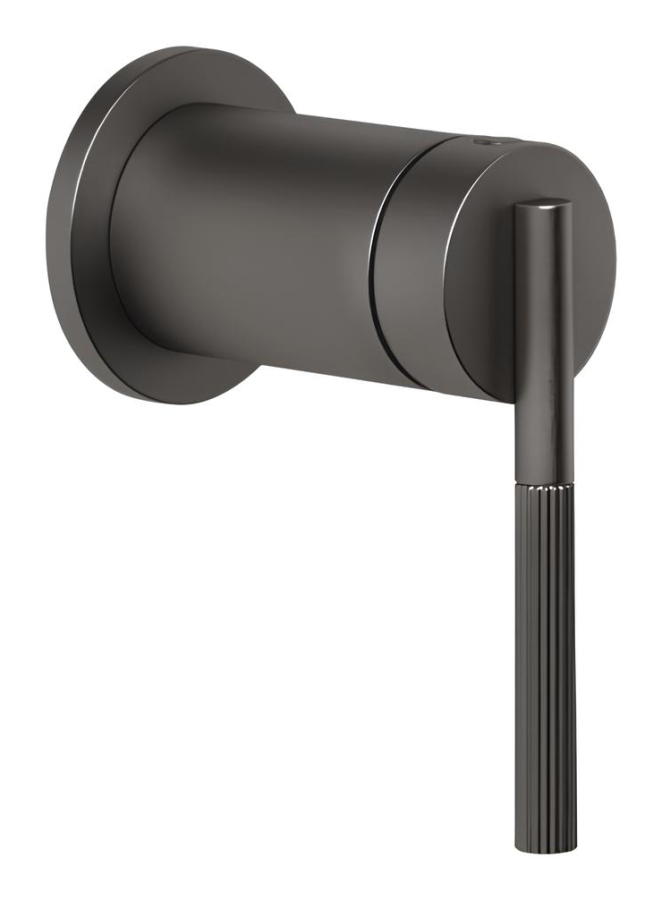 Смеситель Gessi Ingranaggio, встраиваемый, однорычажный, на 1 выход, внешняя часть, цвет Black Metal Brushed PVD