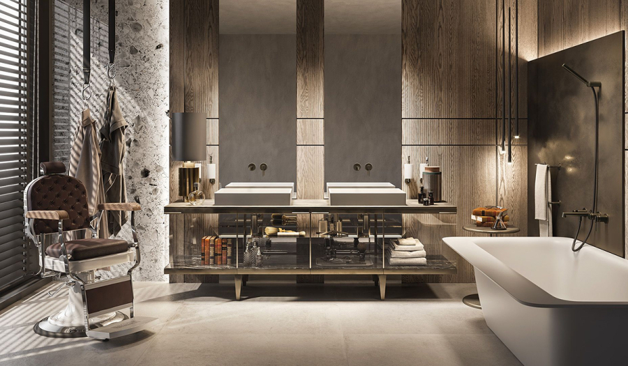 Смеситель Gessi Ingranaggio, встраиваемый, однорычажный, на 1 выход, внешняя часть, цвет Black Metal Brushed PVD - изображение 1