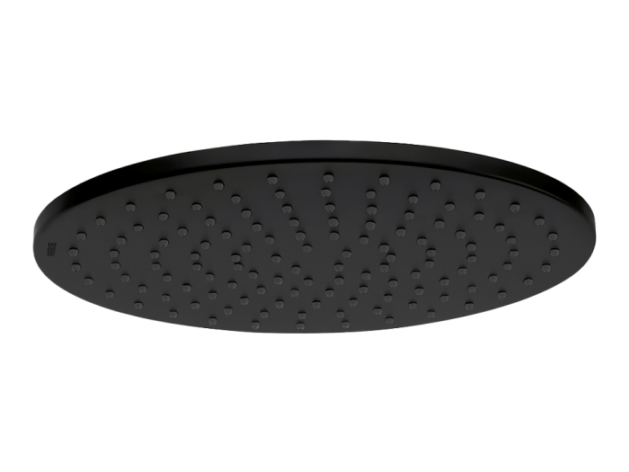 На изображении товар Верхний душ Bossini  Cosmo Ø 280 мм, самоочищение Easy-Clean,  c поворотным шарниром, цвет чёрный матовый от официального представителя в Москве