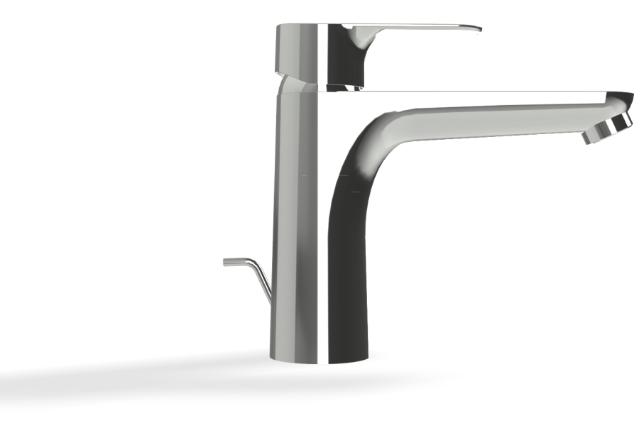 Смеситель для раковины Carlo Frattini Serie 22, c донным клапаном 1"1/4 с переливом, 2 гибкими шлангами, излив L-173 мм, цвет хром - изображение 2