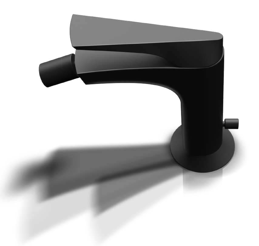 Смеситель для биде Gessi Ventaglio, однорычажный, с донным клапаном, цвет Black Metal Brushed PVD - изображение 1