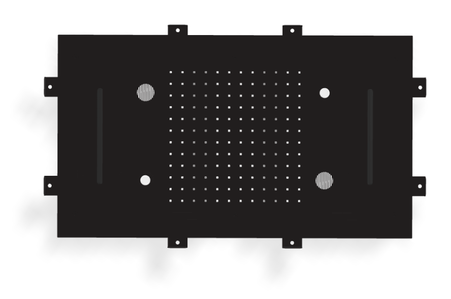 Верхний душ Carlo Frattini Harmonia, потолочный, с защитой от известкового налёта, с LED подсветкой для хромотерапии, пультом, аудио/bluetooth, 700x400 мм, цвет чёрный матовый - изображение 2