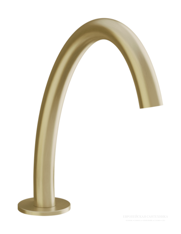 Излив Gessi Origini, отдельностоящий, средний, цвет Brushed Brass PVD