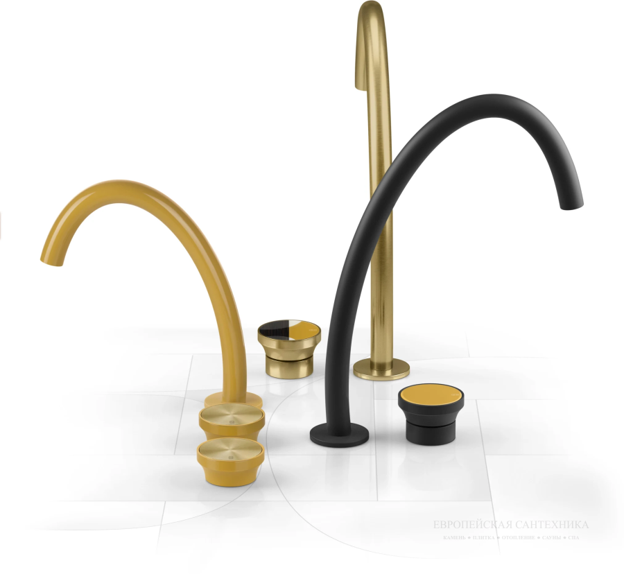 Излив Gessi Origini, отдельностоящий, средний, цвет Brushed Brass PVD - изображение 2