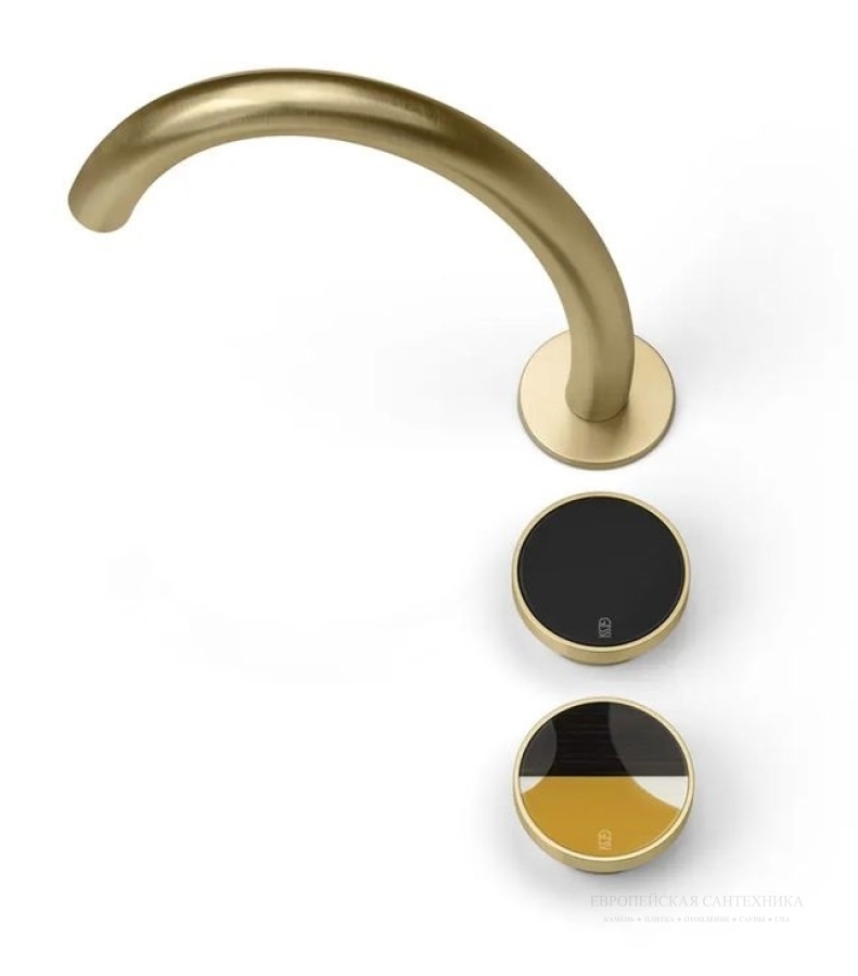 Излив Gessi Origini, отдельностоящий, средний, цвет Brushed Brass PVD - изображение 1