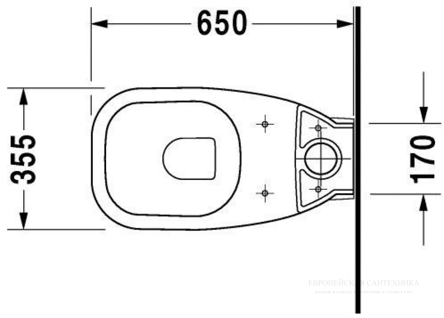 Унитаз напольный Duravit D-Code Kombi, 650 х 355 мм, под комплект Vario, цвет белый - изображение 3