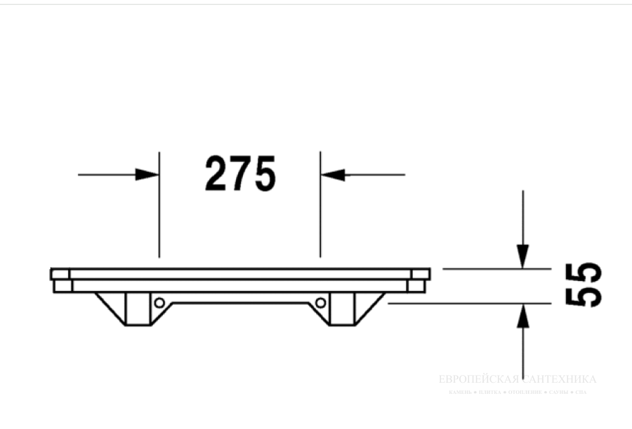 Полка Duravit Series 1930 L650 мм, керамика, цвет белый глянцевый - изображение 5