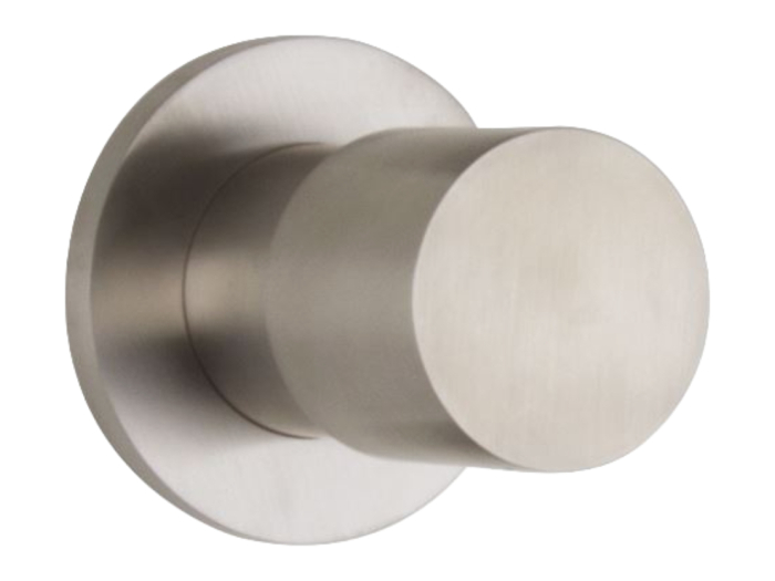 На изображении товар Запорный вентиль Carlo Frattini Spillo Steel, с подключением на 1/2", внешняя часть, цвет нержавеющая сталь от официального представителя в Москве