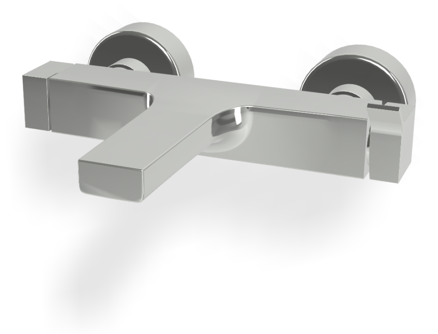 Смеситель для ванны Carlo Frattini Zeta, без душевого комплекта, внешний монтаж, цвет хром