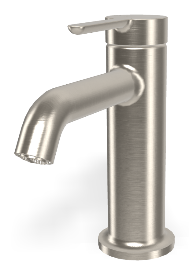 Смеситель для раковины Carlo Frattini Snap, с 2 гибкими шлангами, донным клапаном Click-Clack, глубина 142 мм, цвет никель брашированный