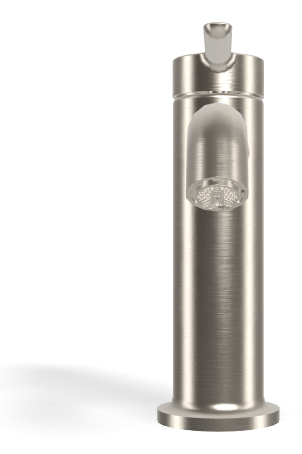 Смеситель для раковины Carlo Frattini Snap, с 2 гибкими шлангами, донным клапаном Click-Clack, глубина 142 мм, цвет никель брашированный - изображение 1