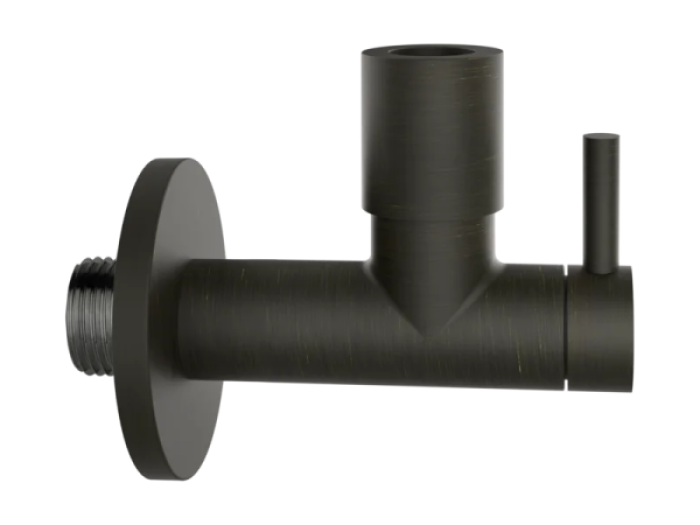 На изображении товар Кран-фильтр под раковину Gessi Technical Accessories, с подводом воды, L-96 мм, запорный, цвет Aged Bronze от официального представителя в Москве