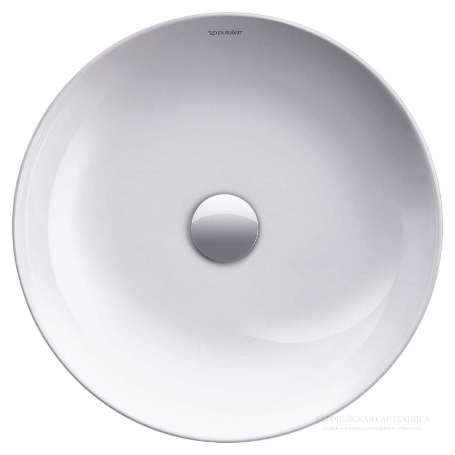Раковина Duravit Cape Cod накладная, Ø 430 мм, цвет белый - изображение 1