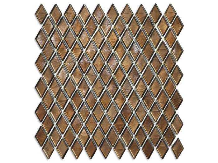 На изображении товар Sicis Стеклянная мозаика Diamond ITEM T45 Citrine chips size 23х40 mm sheet size 251x253 mm от официального представителя в Москве