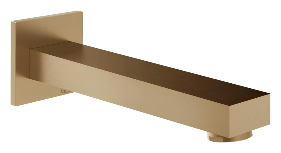 Излив для ванны Gessi Inverso, 180 мм, настенный, цвет Warm Bronze Brushed PVD