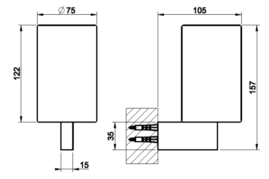 Стакан Gessi Origini, настенный, ⌀75хh160 мм, цвет White/Warm Bronze Br. PVD - изображение 2