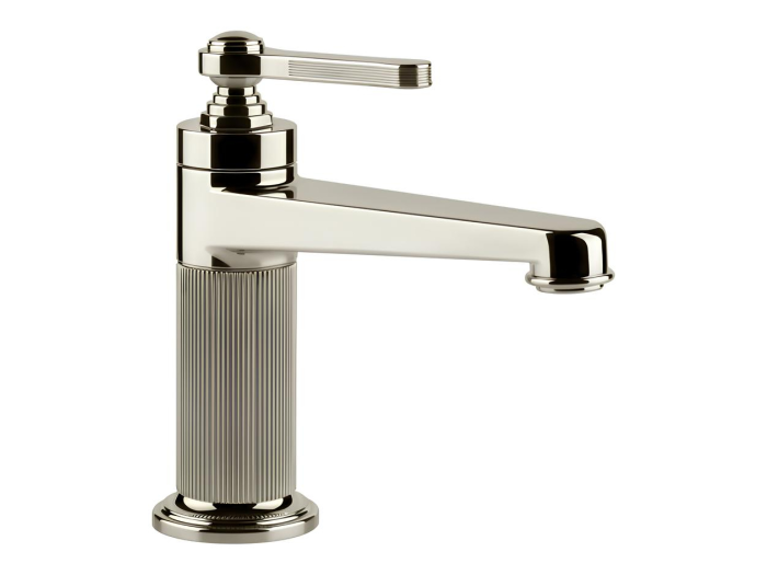 На изображении товар Смеситель для раковины Gessi Venti20, без донного клапана, цвет Nickel PVD от официального представителя в Москве