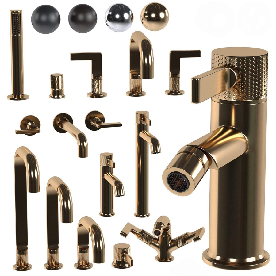 Смеситель для биде Gessi Inciso, донный клапан, цвет Copper Brushed PVD - изображение 4