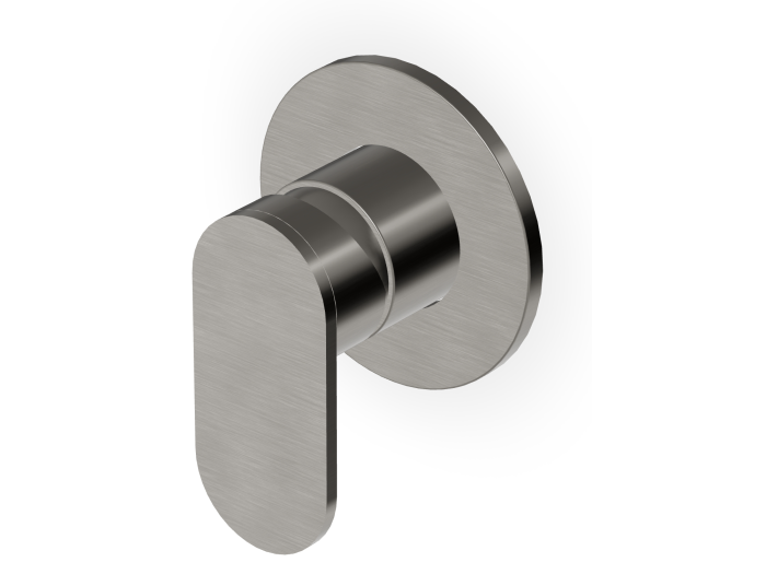 На изображении товар Смеситель Zucchetti Octo, для душа, встраиваемый, однорычажный, внешняя часть, цвет Brushed Metal Black от официального представителя в Москве