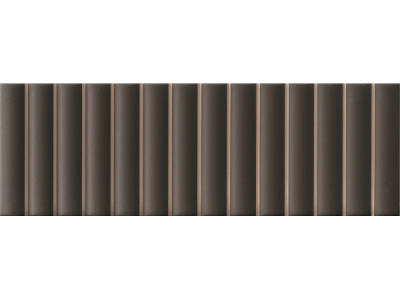 На изображении товар Micro. Керамогранит 3D Forms Fluted Coffee 10X30 от официального представителя в Москве