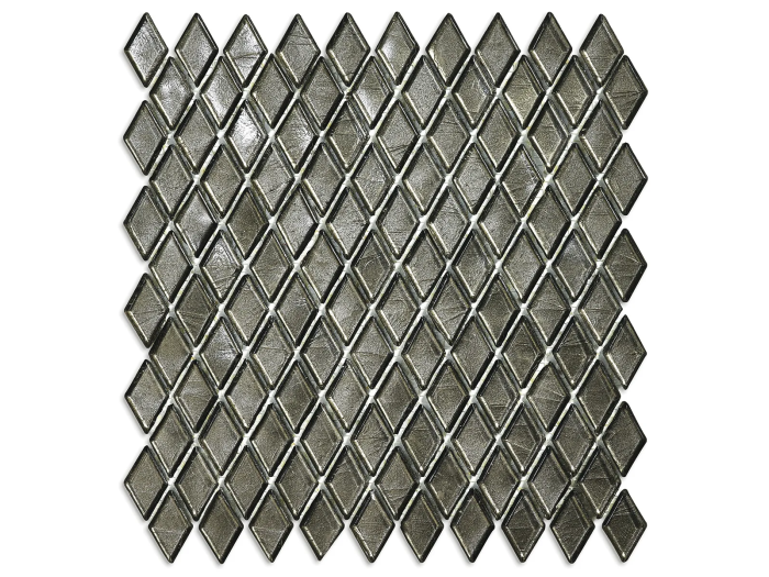 На изображении товар Sicis Стеклянная мозаика Diamond ITEM 02 Trisakti chips size 23х40 mm sheet size 259x266 mm от официального представителя в Москве
