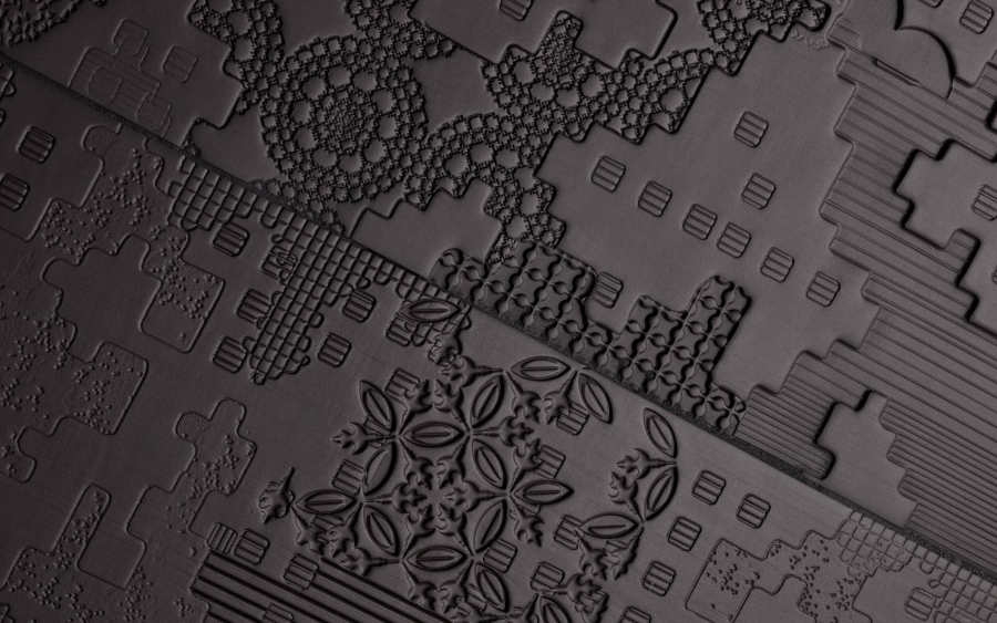 Mutina Керамогранит Bas Relief Patchwork Relief Nero 18x54 - изображение 1