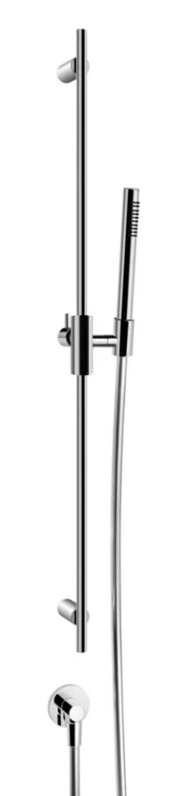 Душевой гарнитур Gessi Habito, штанга h900 мм, ручной душ, держатель, настенное шланговое подсоединение, цвет Chrome