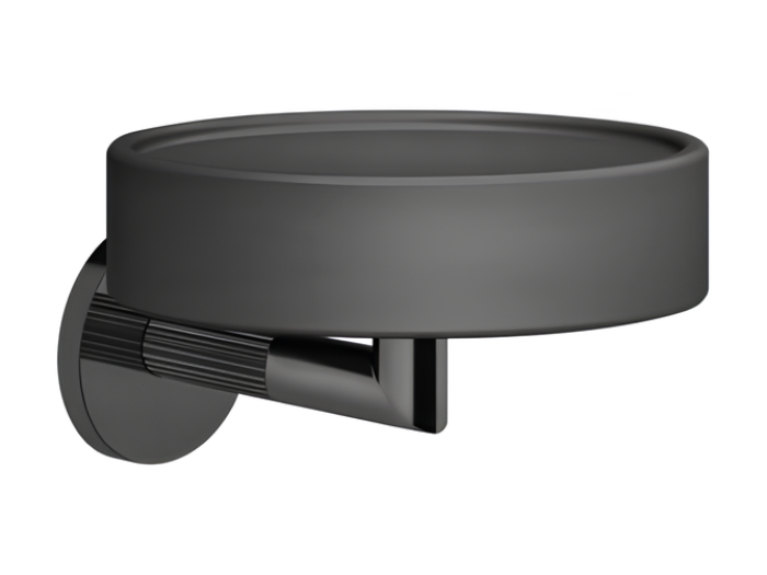 На изображении товар Мыльница Gessi Ingranaggio, настенная, цвет Black Metal Brushe PVD от официального представителя в Москве