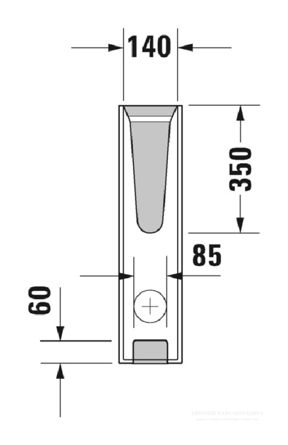 Пьедестал для раковины Duravit D-Code напольный, для WT 231065, 231060, 231055, цвет белый - изображение 5