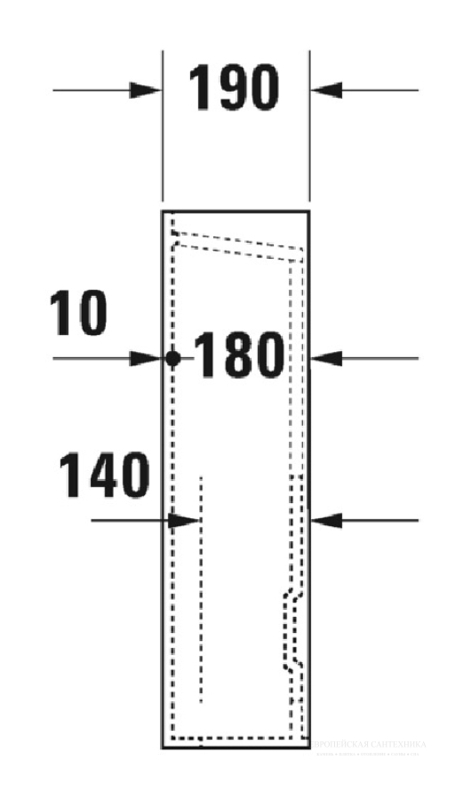 Пьедестал для раковины Duravit D-Code напольный, для WT 231065, 231060, 231055, цвет белый - изображение 6