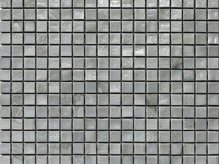 На изображении товар Sicis Стеклянная мозаика Murano Smalto Titanium 2 chips size 10x10 mm sheet-size 295x295 mm от официального представителя в Москве