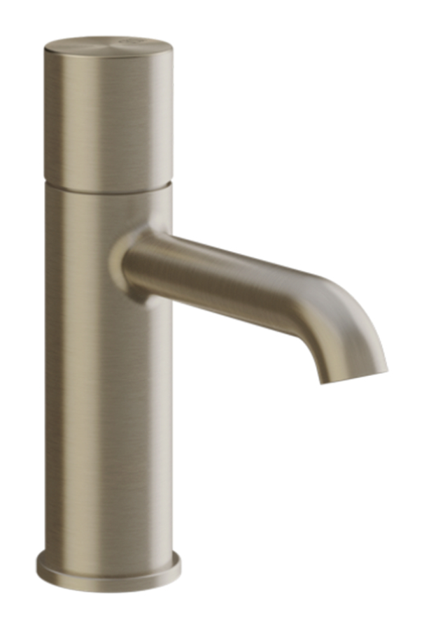Смеситель для раковины Gessi Habito, без донного клапана, с соединительными шлангами, цвет Finox Brushed Nickel