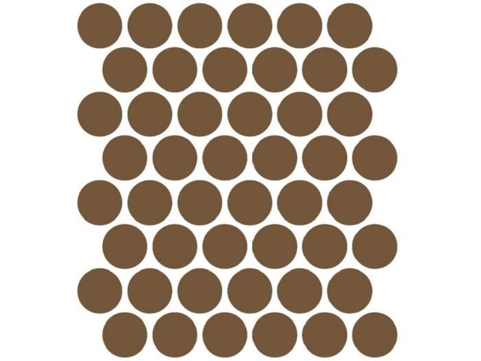 На изображении товар Etruria Керамогранит XXS-3D Cerchio 3D 5Х5 Tabacco Su Rete Monocolore 33Х37 от официального представителя в Москве