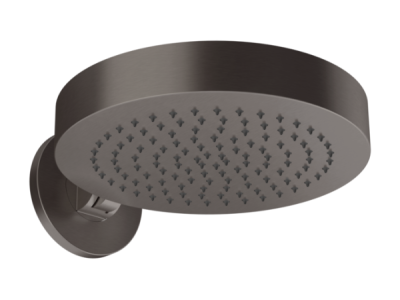 На изображении товар Верхний душ Gessi Origini, Ø320 мм, настенный, поворотный, цвет Black Metal Brushed PVD от официального представителя в Москве