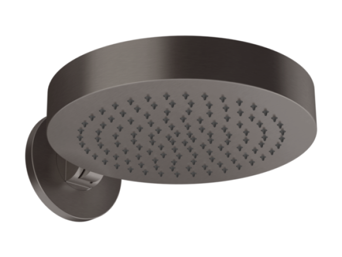 На изображении товар Верхний душ Gessi Origini, Ø320 мм, настенный, поворотный, цвет Black Metal Brushed PVD от официального представителя в Москве