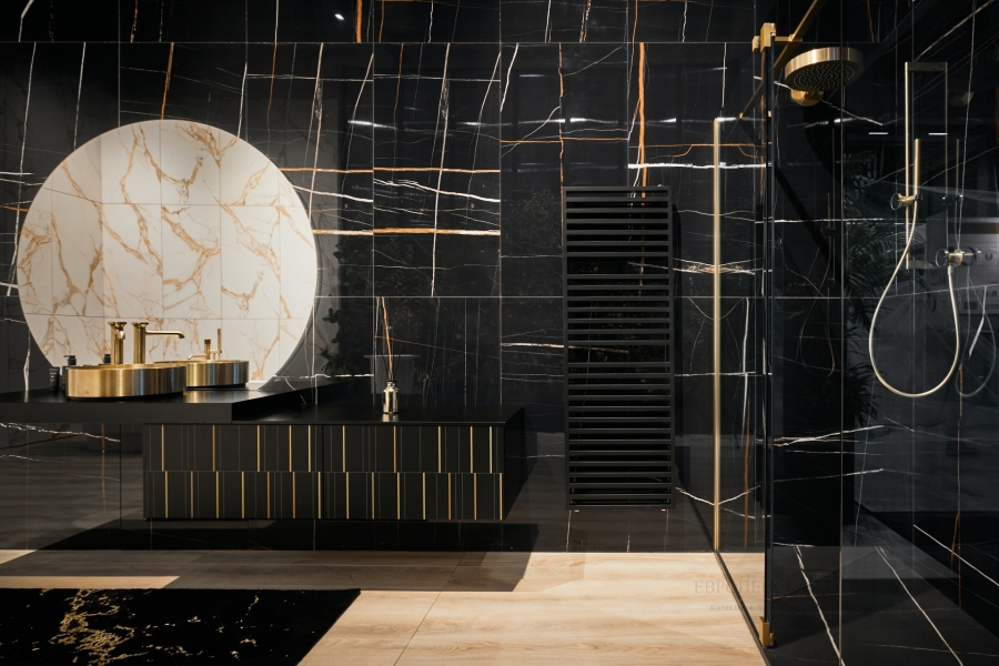 Верхний душ Gessi Origini, Ø320 мм, настенный, поворотный, цвет Black Metal Brushed PVD - изображение 4